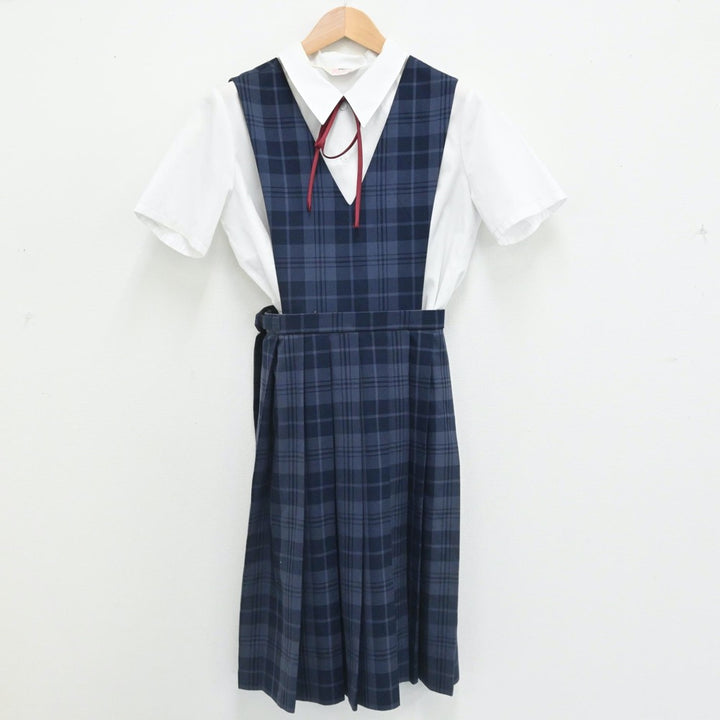 【中古制服】愛媛県 済美高等学校 女子制服 4点（シャツ・ニット・ジャンパースカート）sf007766【リサイクル学生服】 | 中古制服通販パレイド