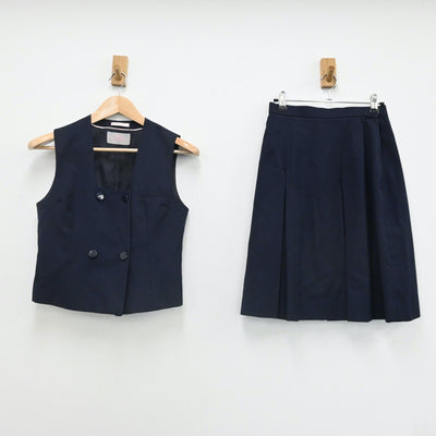 【中古】埼玉県 埼玉県立所沢北高校 女子制服 2点（ベスト・スカート）sf007778