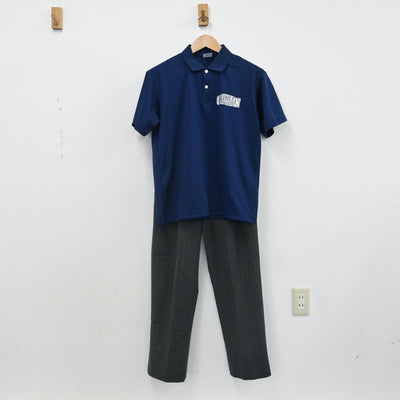 【中古】島根県 島根県私立石見智翠館高校 男子制服 2点（シャツ・ズボン）sf007783