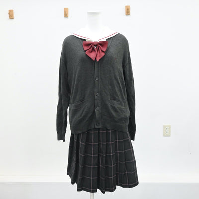 【中古】広島県 広島山陽高等学校 女子制服 6点（ブレザー・ニット・セーラー服・スカート）sf007787