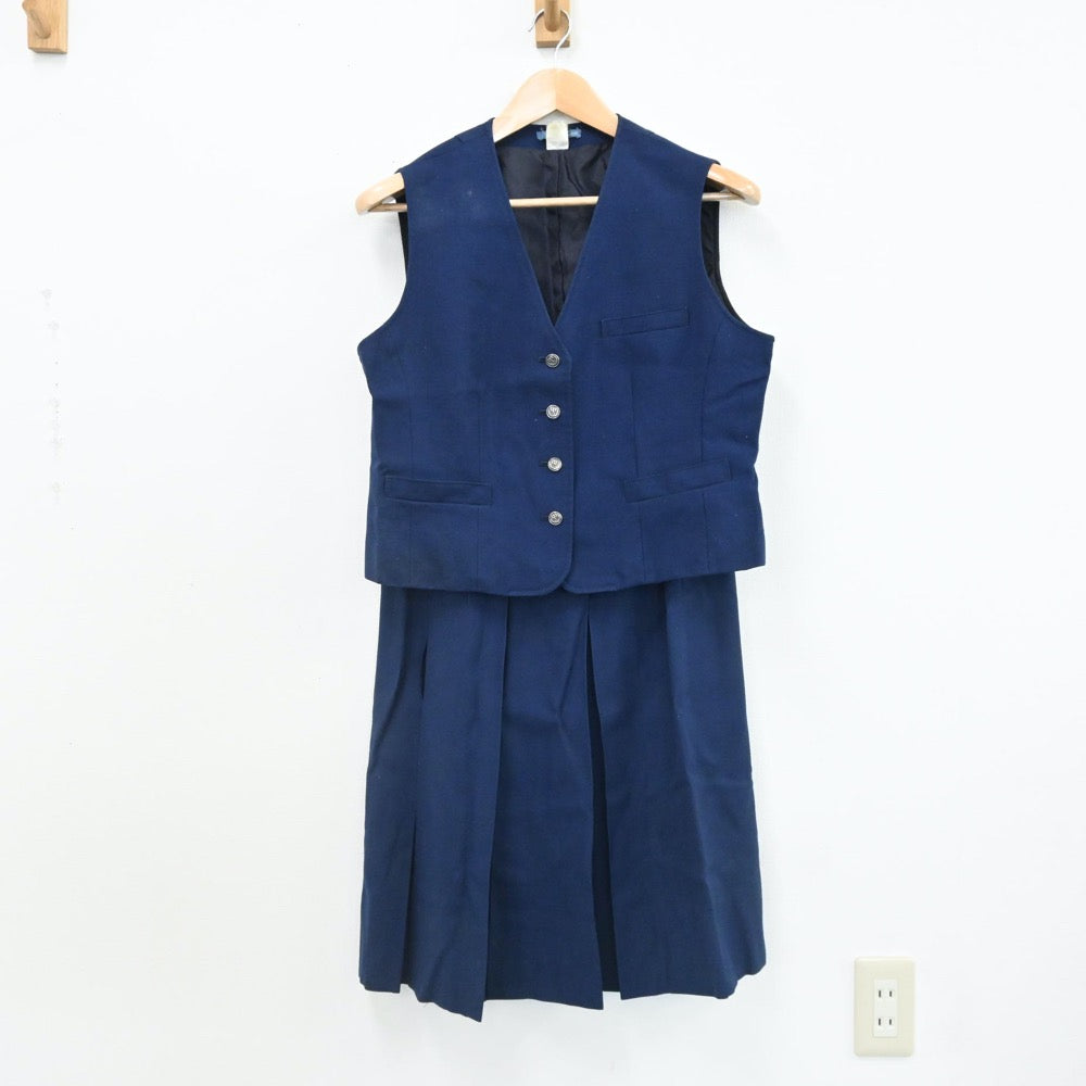 【中古】兵庫県 神戸市立太山寺中学校 女子制服 4点（ブレザー・ベスト・スカート）sf007799