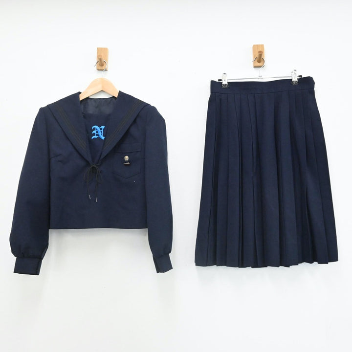 【中古】兵庫県 兵庫県立長田高等学校 女子制服 3点（セーラー服・セーラー服・スカート）sf007800