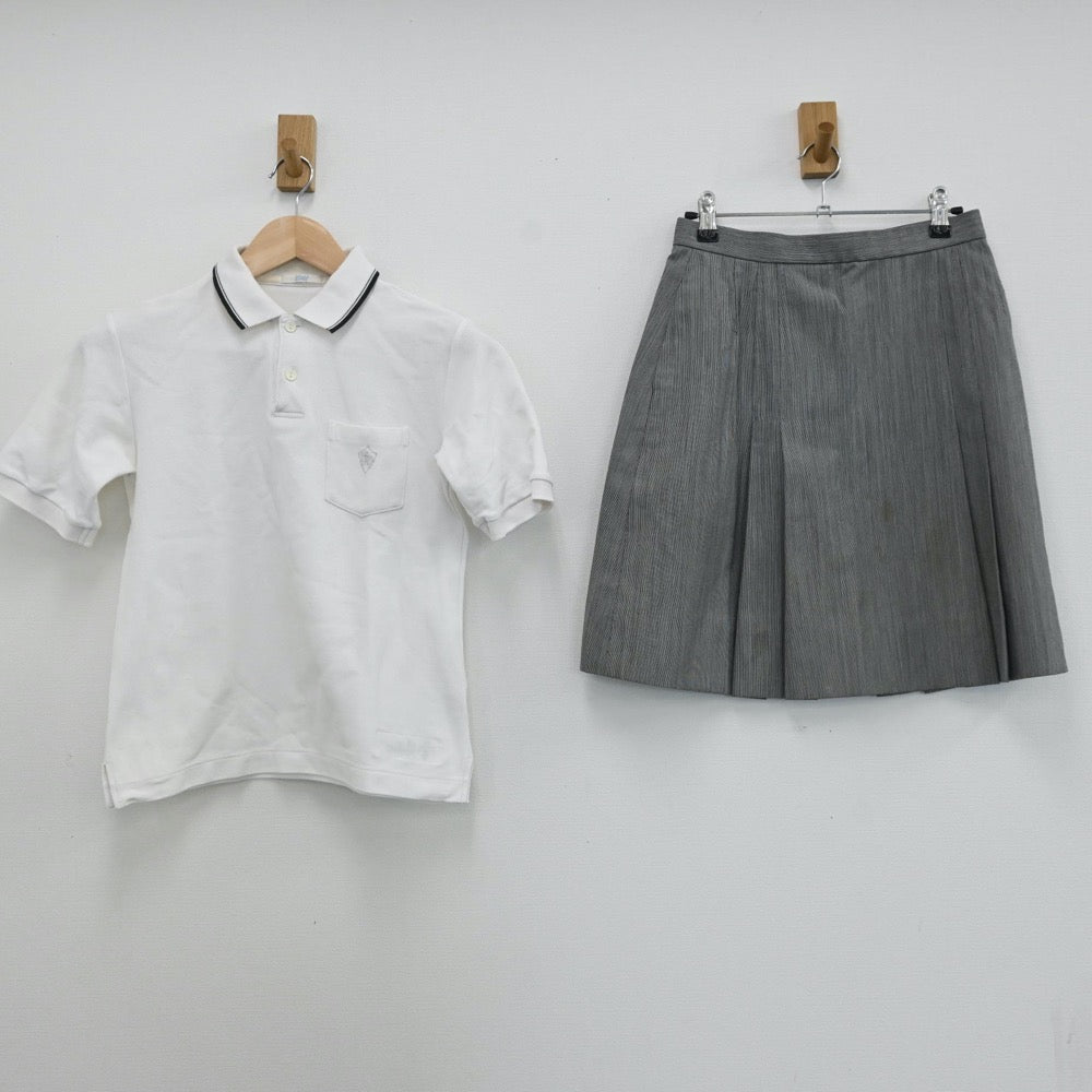 【中古】愛知県 中京大学附属中京高等学校 女子制服 2点（シャツ・スカート）sf007802