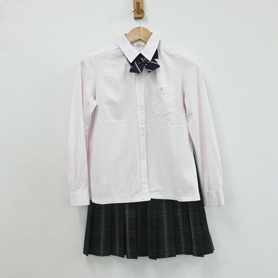 【中古】東京都 府中高等学校 女子制服 4点（ブレザー・シャツ・スカート）sf007806