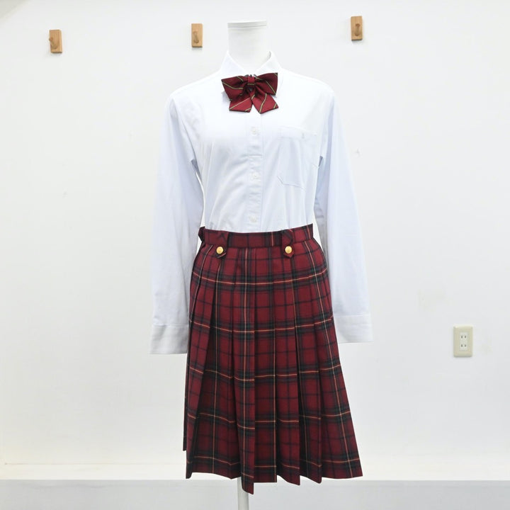 【中古】山口県 中村女子高等学校 女子制服 7点（ブレザー・ニット・シャツ・スカート）sf007810