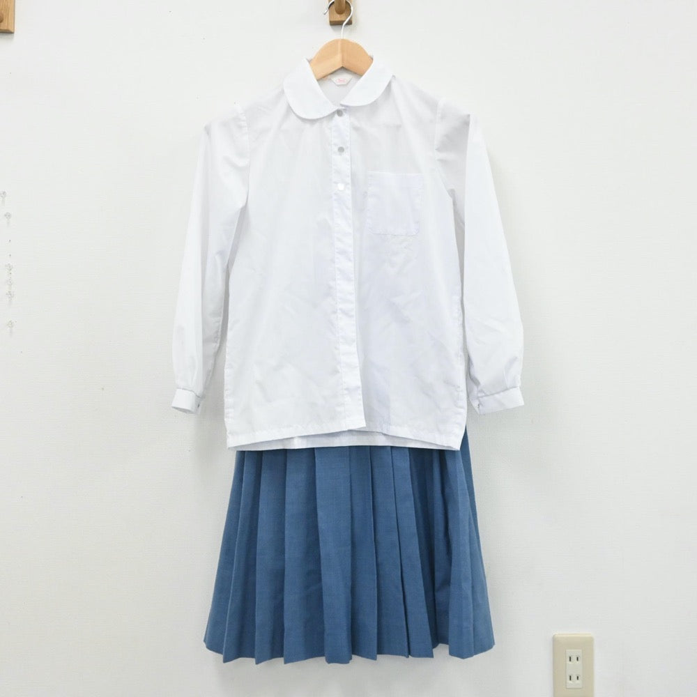 【中古】熊本県 熊本市立三和中学校 女子制服 3点（セーラー服・シャツ・スカート）sf007824