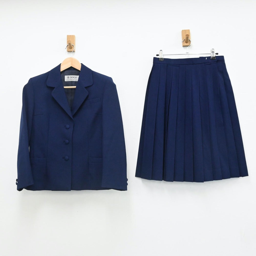 【中古】千葉県 千葉県立千葉高等学校 女子制服 3点（ブレザー・ベスト・スカート）sf007825