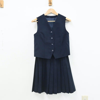 【中古】千葉県 千葉県立八千代高校 女子制服 4点（ブレザー・ベスト・スカート）sf007829
