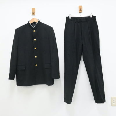 【中古】埼玉県 慶應義塾志木高校 男子制服 3点（学ラン・シャツ・ズボン）sf007847