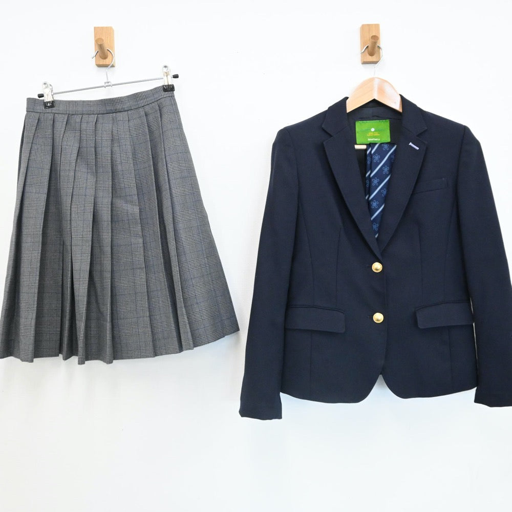 【中古】大阪府 近畿大学附属高等学校 女子制服 5点（ブレザー・スカート）sf007857