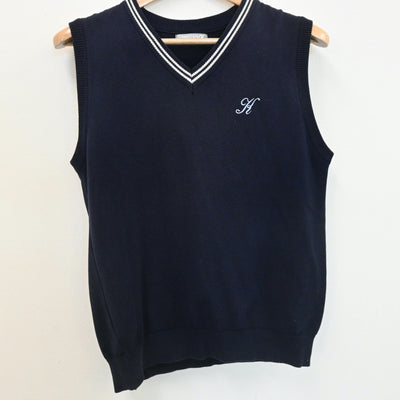【中古】大阪府 近畿大学附属高等学校 女子制服 2点（ニットベスト・スカート）sf007858