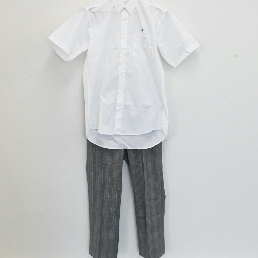 【中古】長崎県 長崎総合科学附属高等学校 男子制服 3点（シャツ・ズボン）sf007869