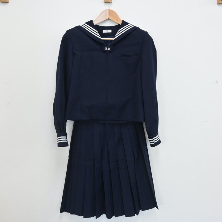 【中古】東京都 昭和女子大学附属昭和中学校 女子制服 2点（セーラー服・スカート）sf007883