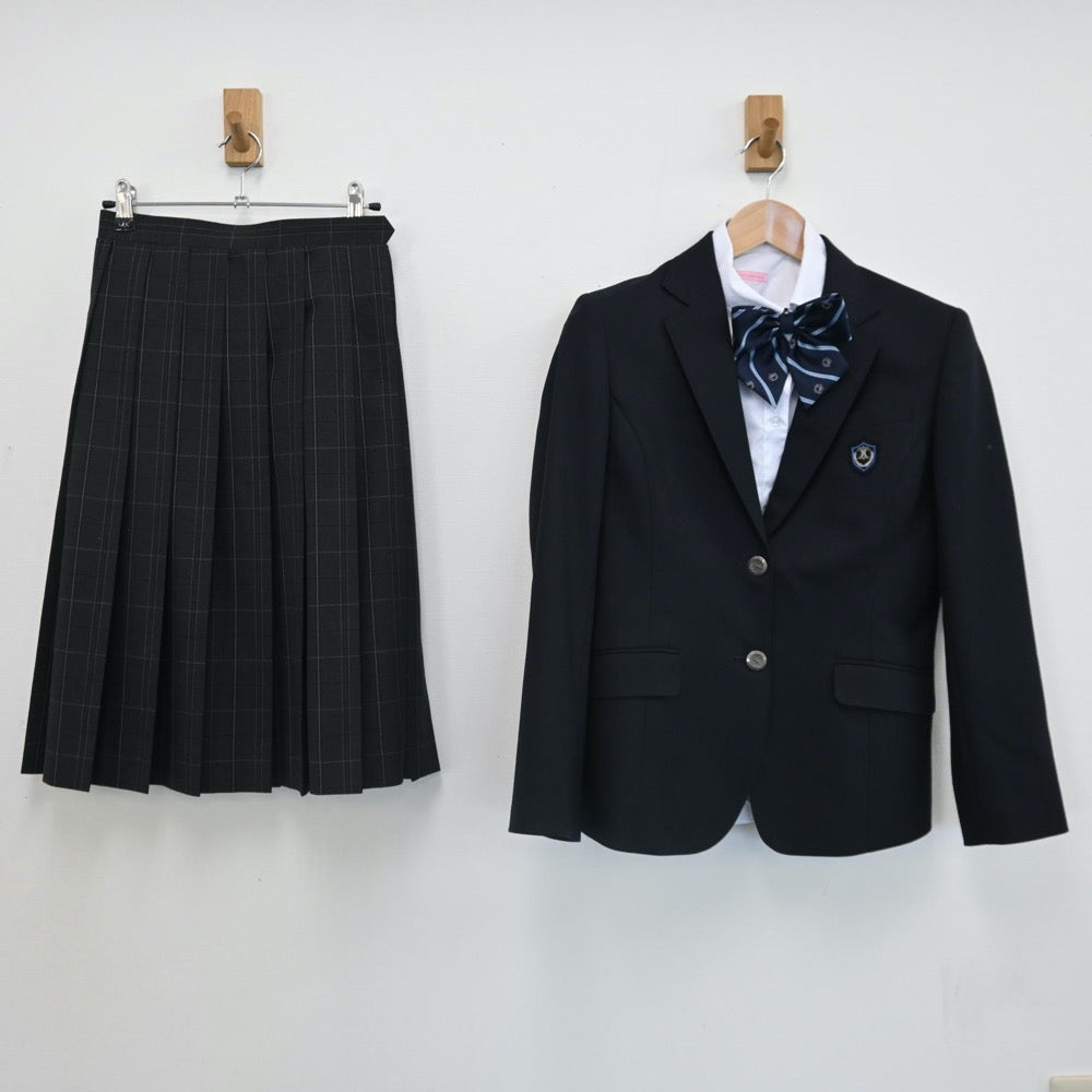 【中古】東京都 第二中学校 女子制服 4点（ブレザー・シャツ・スカート）sf007892