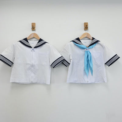 【中古】東京都 昭和女子大学附属昭和中学校 女子制服 4点（セーラー服・スカート）sf007906