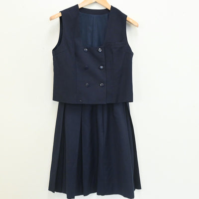 【中古】埼玉県 坂戸高等学校 女子制服 2点（ベスト・スカート）sf007908