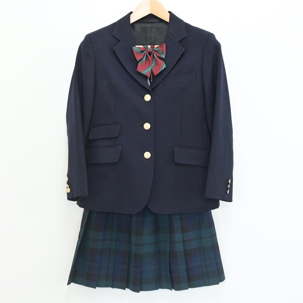 【中古】埼玉県 獨協埼玉高等学校 女子制服 4点（ブレザー・ニット・スカート）sf007914