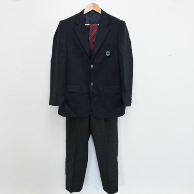 【中古】東京都 芝浦工業大学附属中学・高等学校 男子制服 6点（ブレザー・ニット・ズボン）sf007916