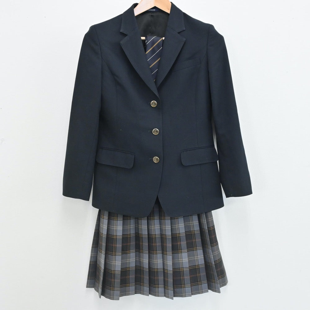 【中古】東京都 帝京大学高等学校 女子制服 6点（ブレザー・スカート・スカート）sf007926