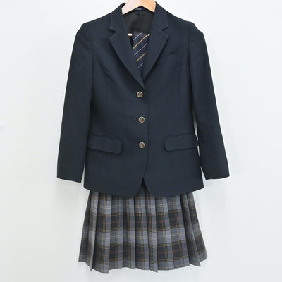 【中古】東京都 帝京大学高等学校 女子制服 6点（ブレザー・スカート・スカート）sf007926