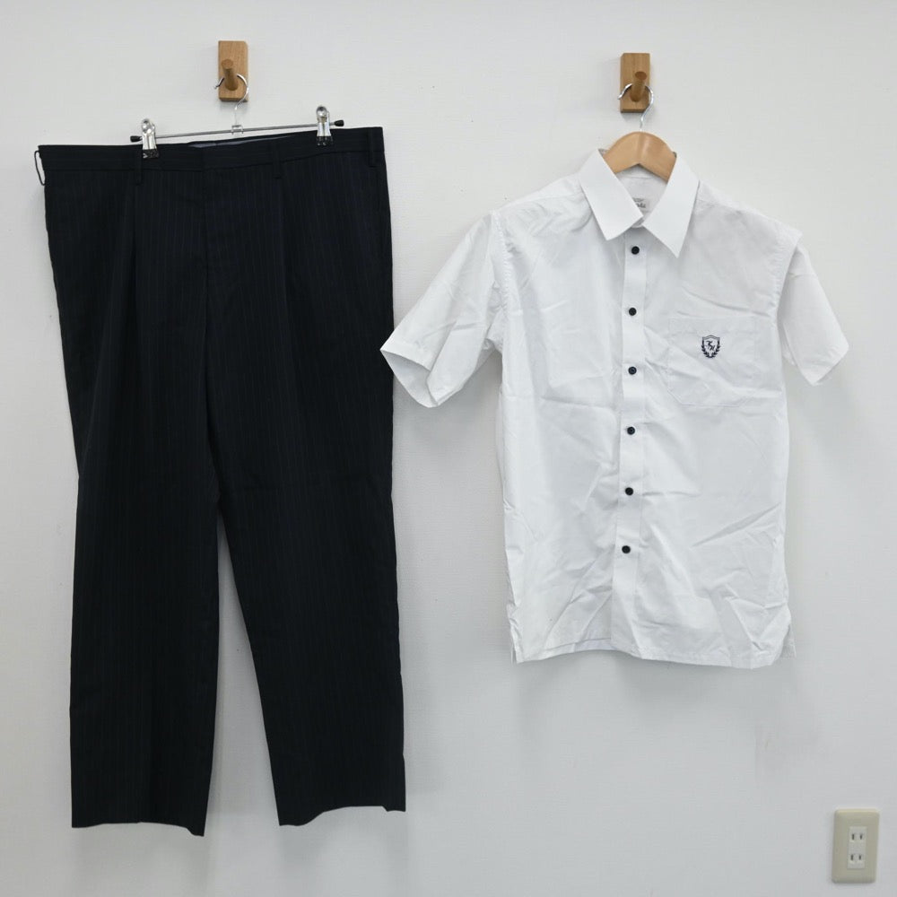 【中古】兵庫県 神戸野田高等学校 男子制服 4点（シャツ・ズボン）sf007929