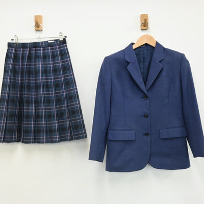 【中古】東京都 桜丘高等学校 女子制服 6点（ブレザー・シャツ・ニット・スカート）sf007935