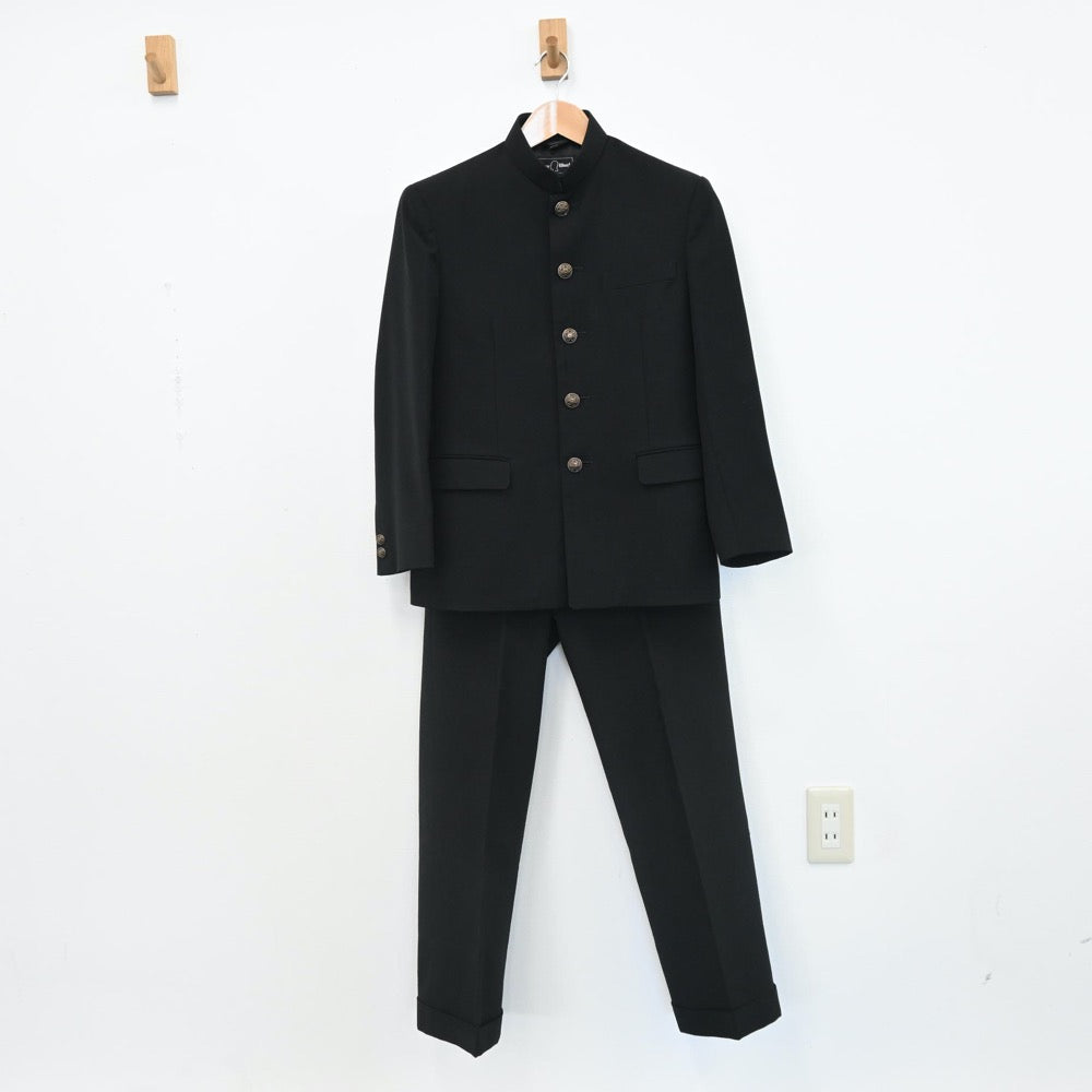 【中古】兵庫県 神戸市立布引中学校 男子制服 3点（学ラン・ズボン）sf007941