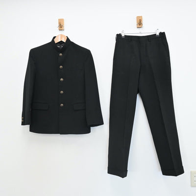 【中古】兵庫県 神戸市立布引中学校 男子制服 3点（学ラン・ズボン）sf007941