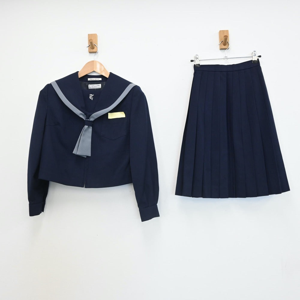 中古制服】大分県 滝尾中学校 女子制服 3点（セーラー服