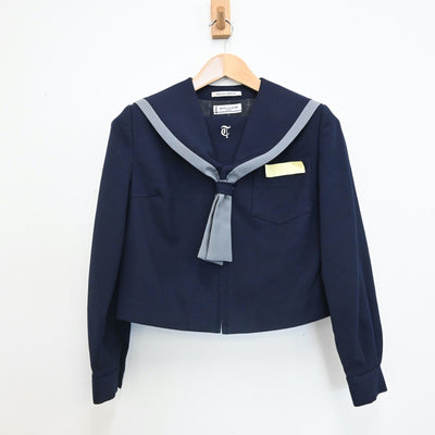 【中古】大分県 滝尾中学校 女子制服 3点（セーラー服・スカート）sf007946