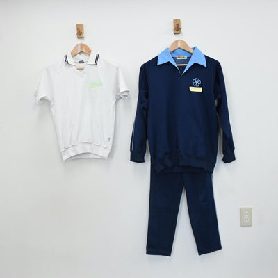 【中古】広島県 大野東中学校 女子制服 3点（体操服 上・ジャージ 上・ジャージ 下）sf007949
