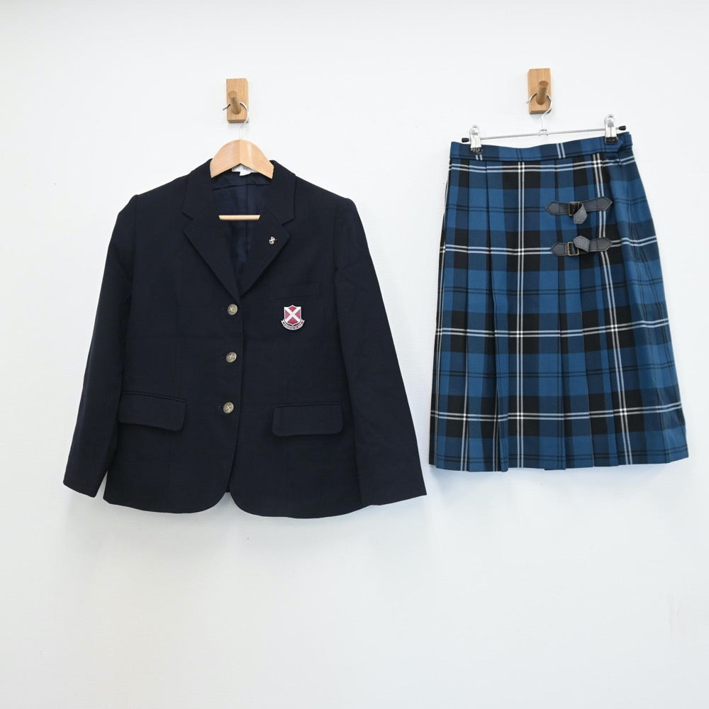 【中古】大阪府 桃山学院高校 女子制服 2点（ブレザー・スカート）sf007959