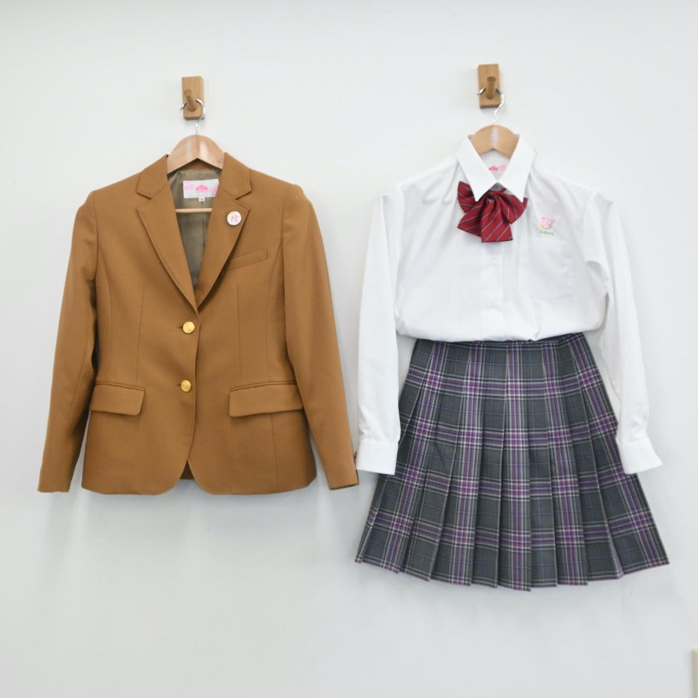 【中古】東京都 さくら国際高等学校 女子制服 6点（ブレザー・シャツ・スカート）sf008016