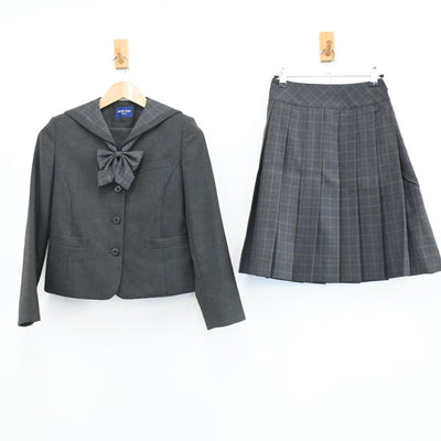 【中古】鳥取県 米子北高等学校 女子制服 6点（セーラー服・セーラー服・スカート）sf008017