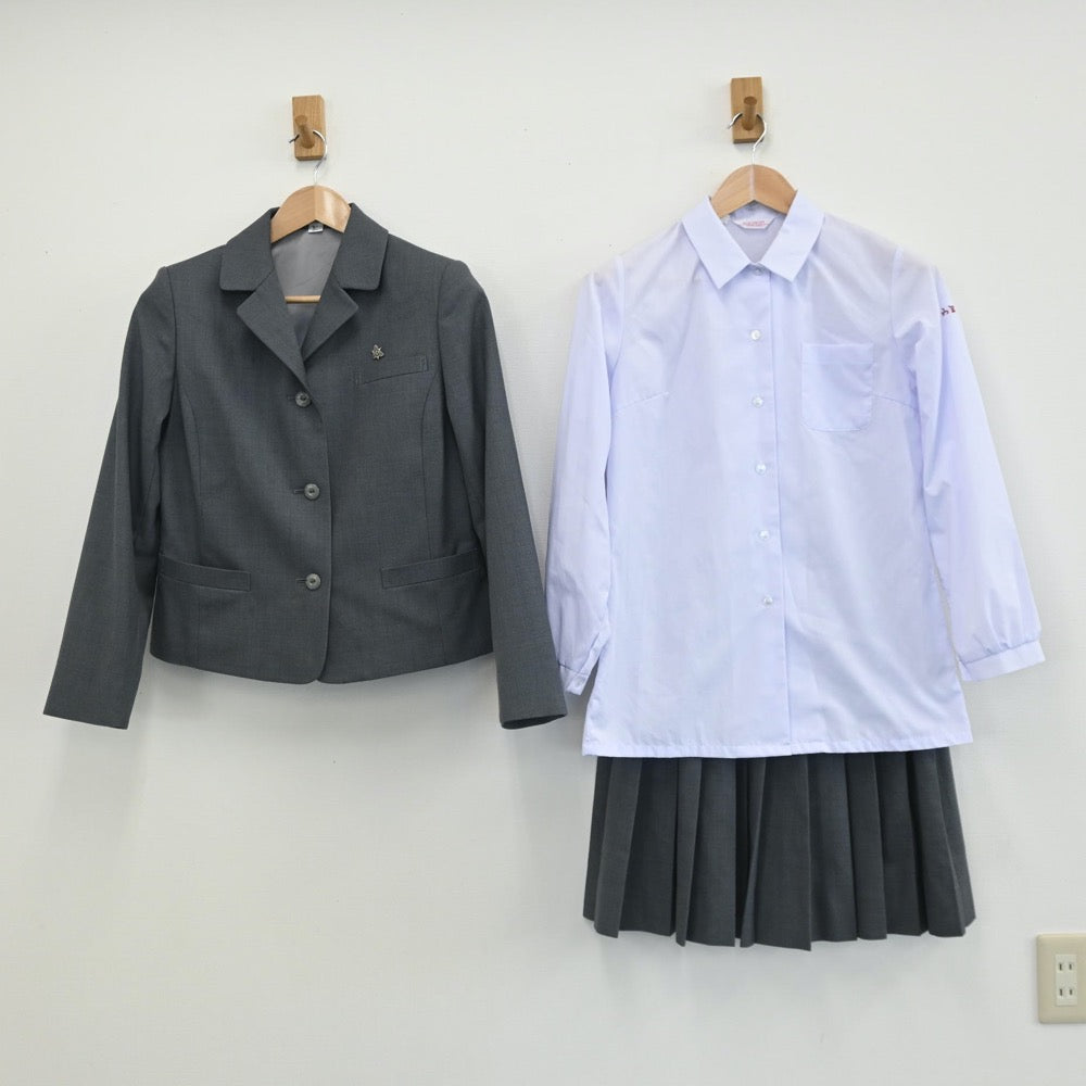 【中古】長崎県 山里中学校 女子制服 3点（ブレザー・シャツ・スカート）sf008018