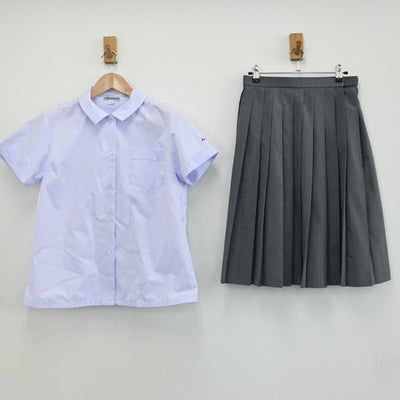 【中古】長崎県 山里中学校 女子制服 2点（シャツ・スカート）sf008019