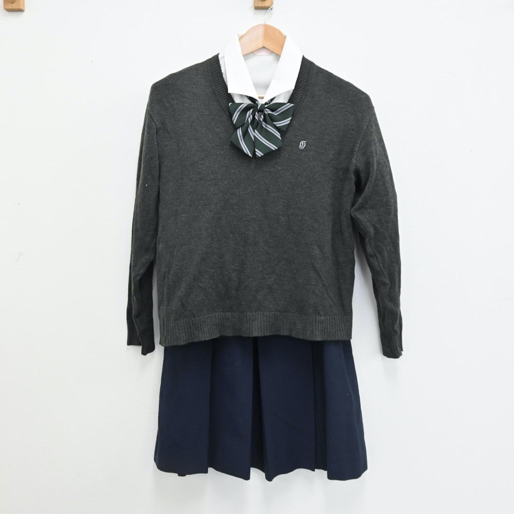 【中古】愛知県 愛知県立五条高等学校 女子制服 6点（ニット・シャツ・スカート）sf008027