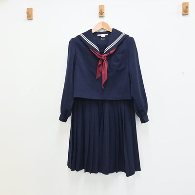 【中古】愛知県 豊田市立豊南中学校 女子制服 3点（セーラー服・スカート）sf008053