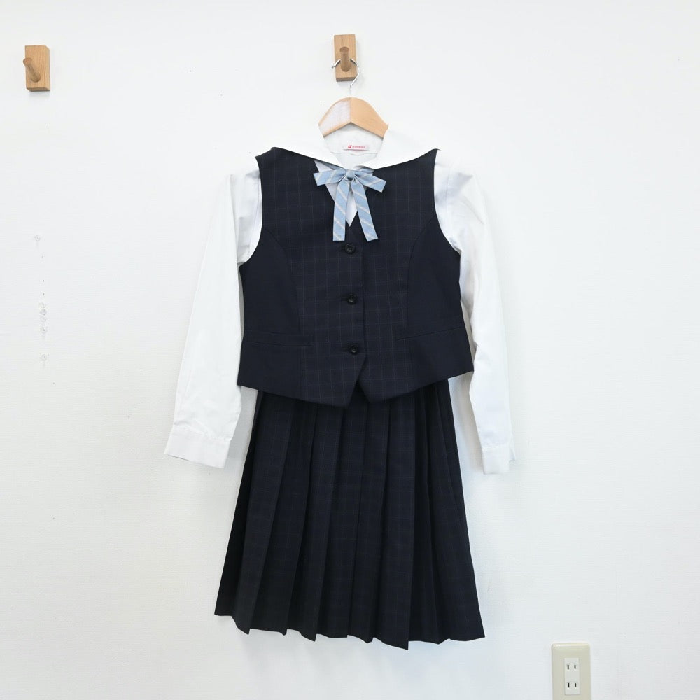 中古制服】佐賀県 佐賀県立香楠中学校 女子制服 6点（ブレザー・ベスト・シャツ・スカート）sf008060【リサイクル学生服】 | 中古制服通販パレイド