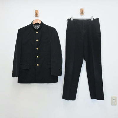 【中古】佐賀県 佐賀県立三田川中学校 男子制服 2点（学ラン・ズボン）sf008061
