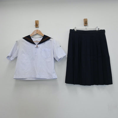 【中古】東京都 関東国際高等学校 女子制服 3点（セーラー服・スカート）sf008068
