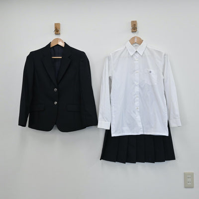 【中古】栃木県 佐野松桜高校 女子制服 4点（ブレザー・シャツ・ニット・スカート）sf008076