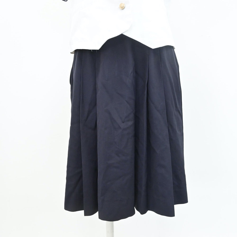 【中古】岡山県 岡山南高等学校 女子制服 2点（セーラー服・スカート）sf008083