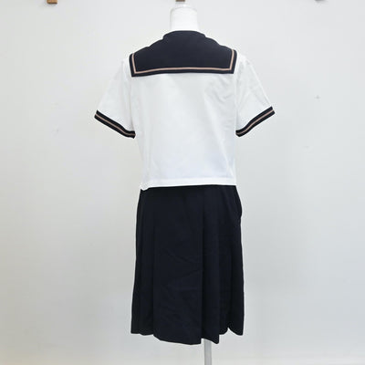 【中古】岡山県 岡山南高等学校 女子制服 2点（セーラー服・スカート）sf008083