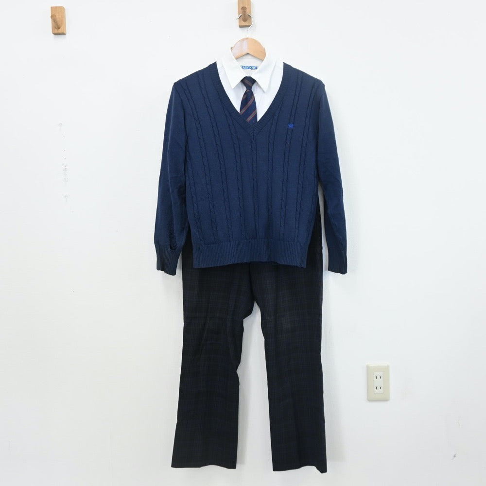 中古制服】熊本県 小川工業高等学校 男子制服 6点（ブレザー・シャツ・ニット・ズボン）sf008085【リサイクル学生服】 | 中古制服通販パレイド