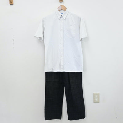 【中古】熊本県 小川工業高等学校 男子制服 3点（シャツ・ズボン）sf008086