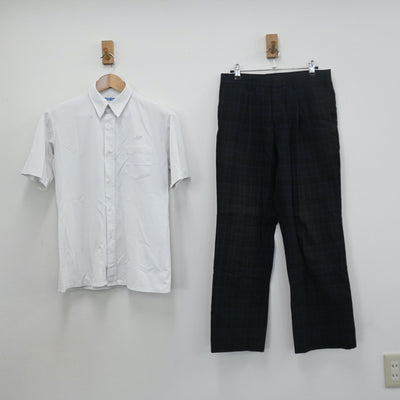 【中古】熊本県 小川工業高等学校 男子制服 3点（シャツ・ズボン）sf008086