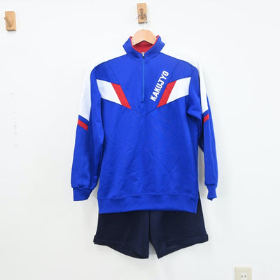 【中古】熊本県 宇土鶴城中学校 女子制服 4点（体操服 上・ジャージ 上・体操服 下）sf008093