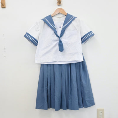 【中古】熊本県 豊野中学校 女子制服 3点（セーラー服・スカート）sf008095