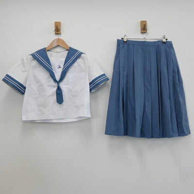 【中古】熊本県 豊野中学校 女子制服 3点（セーラー服・スカート）sf008095